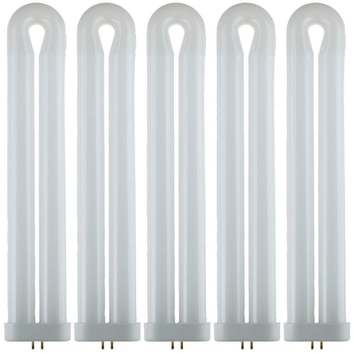 12 in. 40-Watt T8 U-Bent Ful Fluorescent Tube CFL Light Bulb Black Light Bulb (5-Pack) - Super Arbor