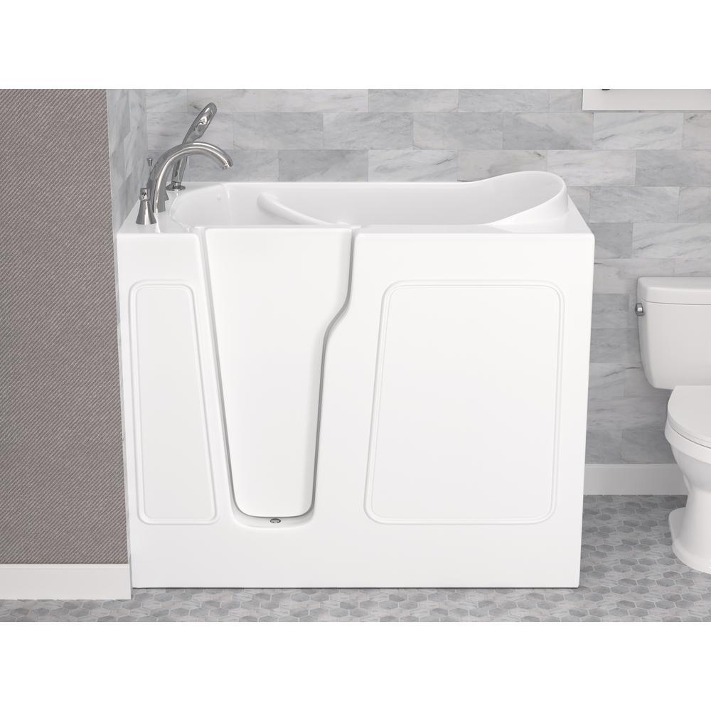 HD Series 26 in. x 46 in. Left Drain Quick Fill Walk-In Soaking Bathtub in White - Super Arbor