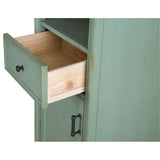Hazelton 18 in. W x 15 in. D x 67-1/2 in. H Bathroom Linen Cabinet in Antique Green - Super Arbor