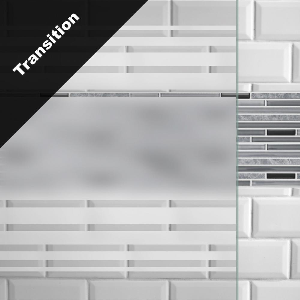 Everly 60 in. x 59-1/4 in. Mod Semi-Frameless Sliding Bathtub Door in Chrome and 1/4 in. (6mm) Transition Glass - Super Arbor