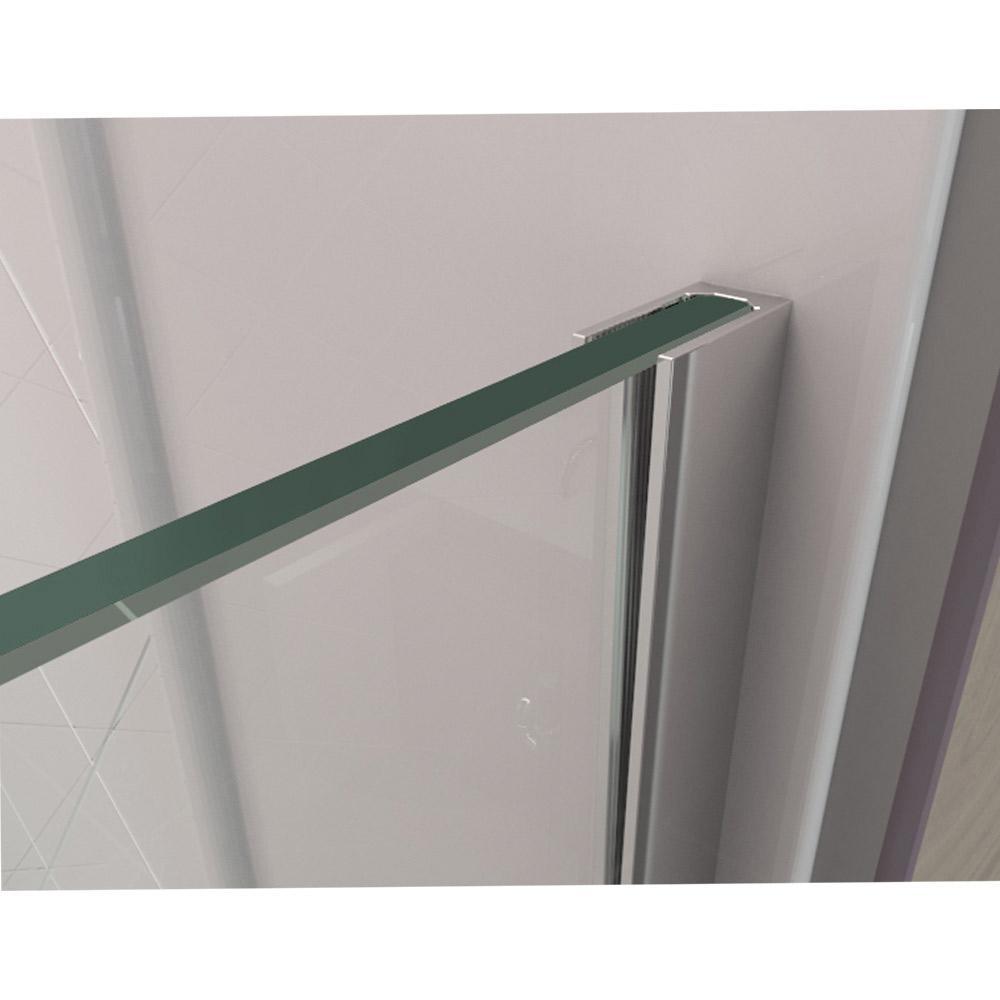 Prism Plus 36 in. x 36 in. x 74.75 in. Semi-Frameless Neo-Angle Hinged Shower Enclosure in Satin Black with Shower Base - Super Arbor