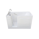 5 ft. Rectangular Left Drain Walk-In Non-Whirlpool Tub in White - Super Arbor
