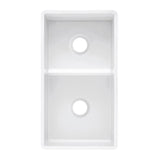 Sutton Place Farmhouse Fireclay 33 in. 55/45 Double Bowl Kitchen Sink with Grid with Grid and Strainer - Super Arbor