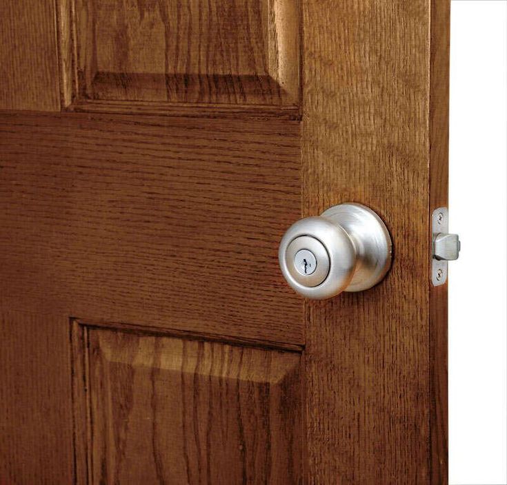 Kwikset SmartKey Juno Satin Nickel Entry Lockset ANSI/BHMA Grade 2 KW1 1-3/4 in.