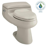 San Raphael Comfort Height 1-piece 1 GPF Single Flush Elongated Toilet in Sandbar, Seat Included - Super Arbor