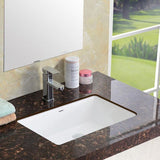 Boyel Living 21 in. x 13 in. Ceramic Rectangular Lavatory Undercounter Bathroom Sink in White