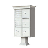 Vital 12-Mailboxes 1-Parcel Locker 1-Outgoing Pedestal Mount Cluster Box Unit - Super Arbor