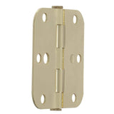 3-1/2 in. Bright Brass 5/8 in. Radius Security Door Hinges Value Pack (3-Pack)