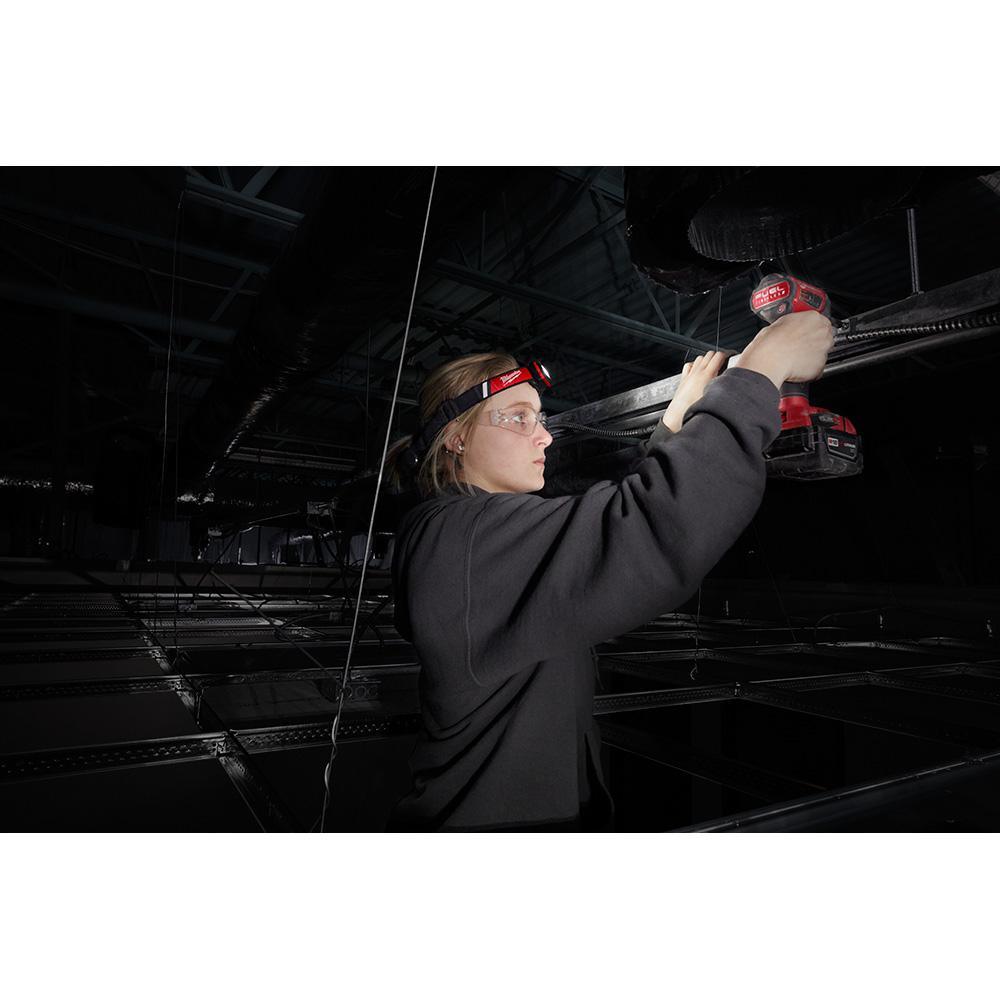 600 Lumens LED USB Rechargeable Low-Profile Hard Hat Headlamp w/BOLT White Type 1 Class C Full Brim Vented Hard Hat - Super Arbor
