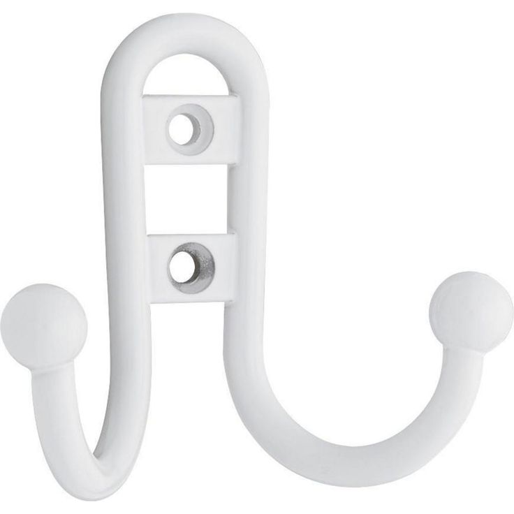 2-7/10 in. Satin Nickel Ball End Double Wall Hook (4-Pack)