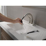 Broadmoor 4 in. Centerset 2-Handle Pull-Down Spout Bathroom Faucet in SpotShield Brushed Nickel