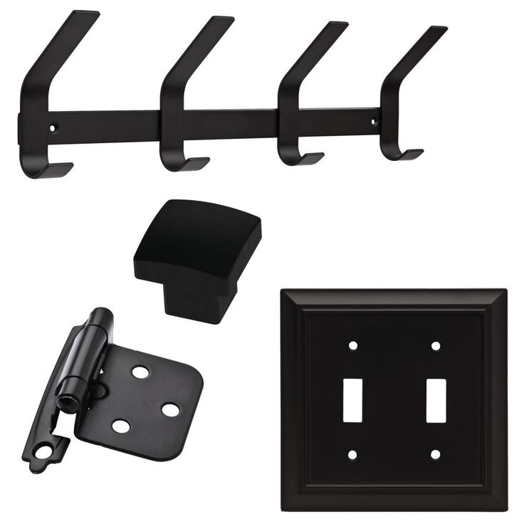 Simply Geometric 1-1/8 in. (28mm) Matte Black Square Cabinet Knob