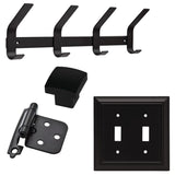 Simply Geometric 1-1/8 in. (28mm) Matte Black Square Cabinet Knob