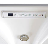 60 in. Center Drain Corner Alcove Whirlpool Bathtub in White - Super Arbor
