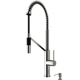 Livingston Single-Handle Pull-Down Sprayer Kitchen Faucet with Soap Dispenser in Matte Black - Super Arbor