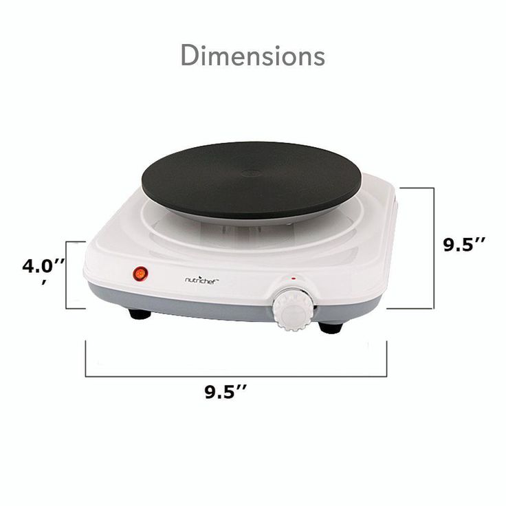 White Electric Countertop Burner - Buffet Hot Plate Burner with Adjustable Temperature