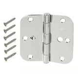 3-1/2 in. Chrome Square Corner Door Hinge - Super Arbor