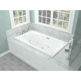 Universal Tubs Coral Diamond Series 6 ft. Left-Drain Rectangular Drop-in Whirlpool and Air Bath Tub in White (59 x 31.75 in)