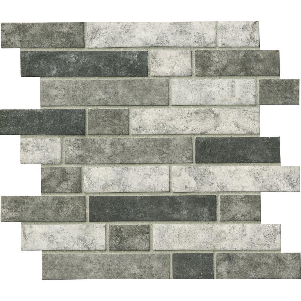 Urban Tapestry Interlocking 11.81 in. x 11.81 in. x 6 mm Glass Mesh-Mounted Mosaic Tile (14.55 sq. ft./case) - Super Arbor
