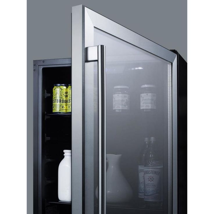 Summit Appliance 100-Can Capacity (5-cu ft) Commercial Glass Door/Black Cabinet Built-In/Freestanding Beverage Center