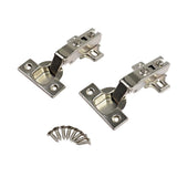 110-Degree 35 mm Euro Nickel Plated Full Overlay Hinge (5-Pairs) - Super Arbor
