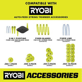 RYOBI 40-Volt Lithium-Ion Cordless String Trimmer – 2.0 Ah Battery and Charger Included
