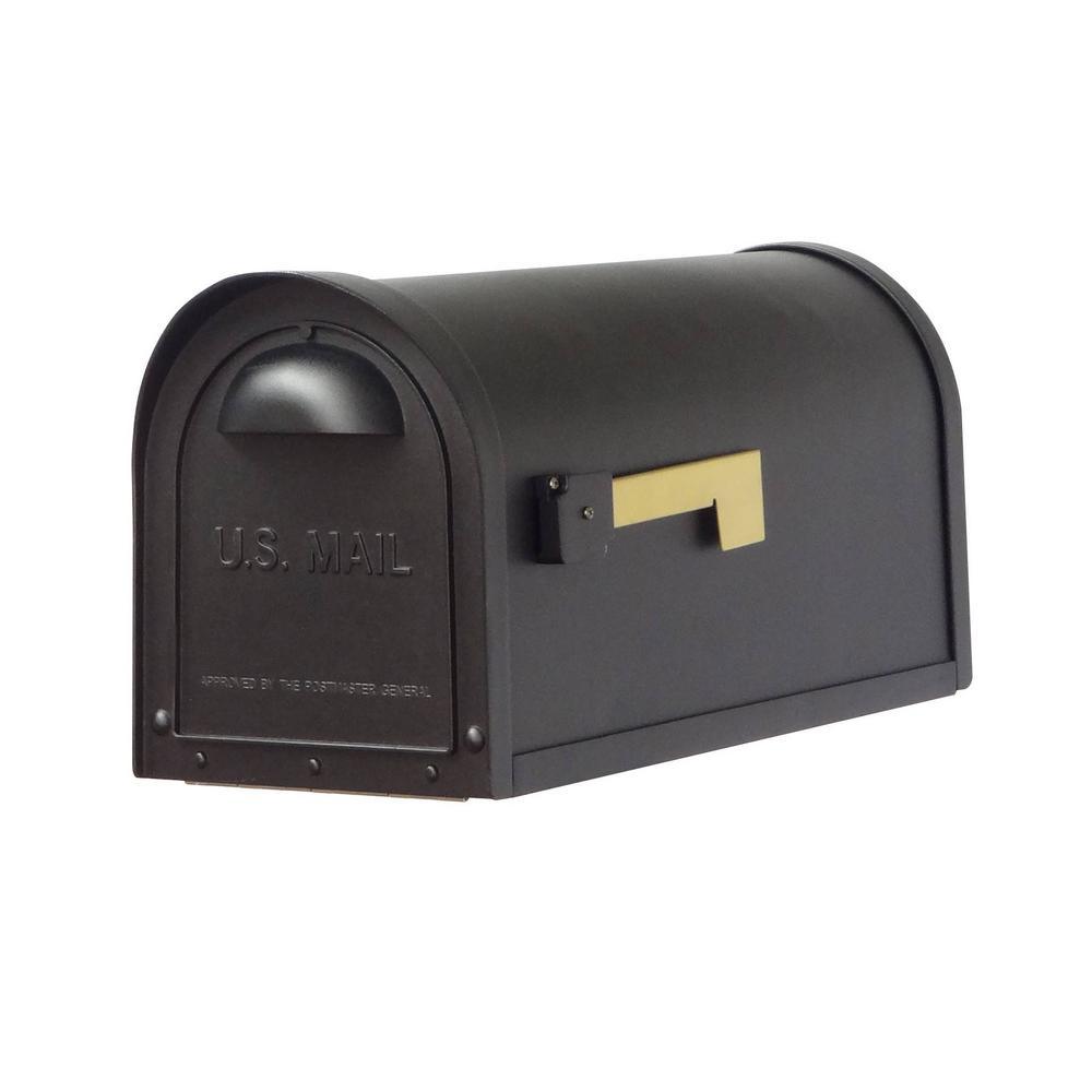 Classic Bronze Post Mount Mailbox - Super Arbor