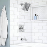 Modern Single-Handle 1-Spray Tub and Shower Faucet in Chrome (Valve Included) - Super Arbor