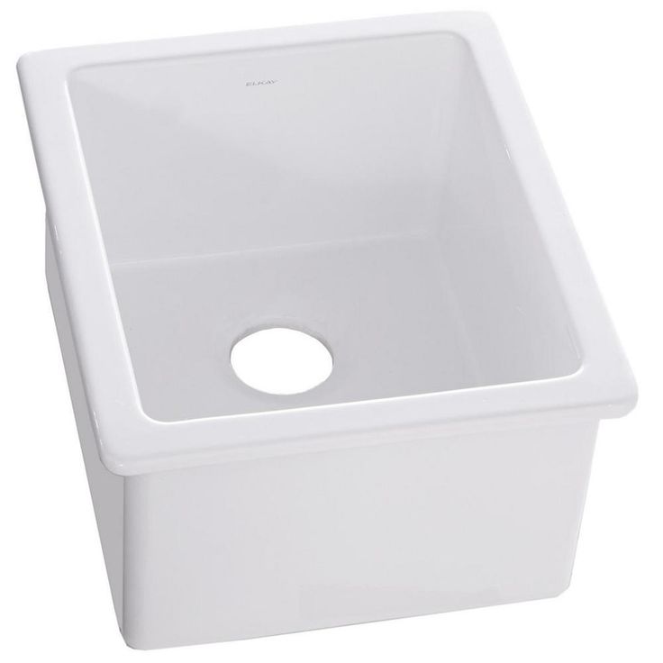 Undermount Fireclay 16 in. Bar Sink in White