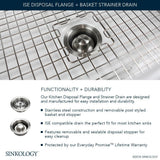 Bradstreet II Farmhouse Fireclay 30 in. Single Bowl Kitchen Sink with Strainer Drain in Crisp White - Super Arbor