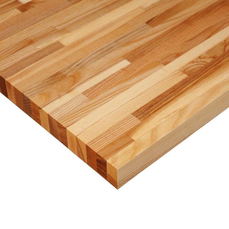 Sparrow Peak Ash 10-ft Unfinished Natural Straight Butcher Block Ash Kitchen Countertop