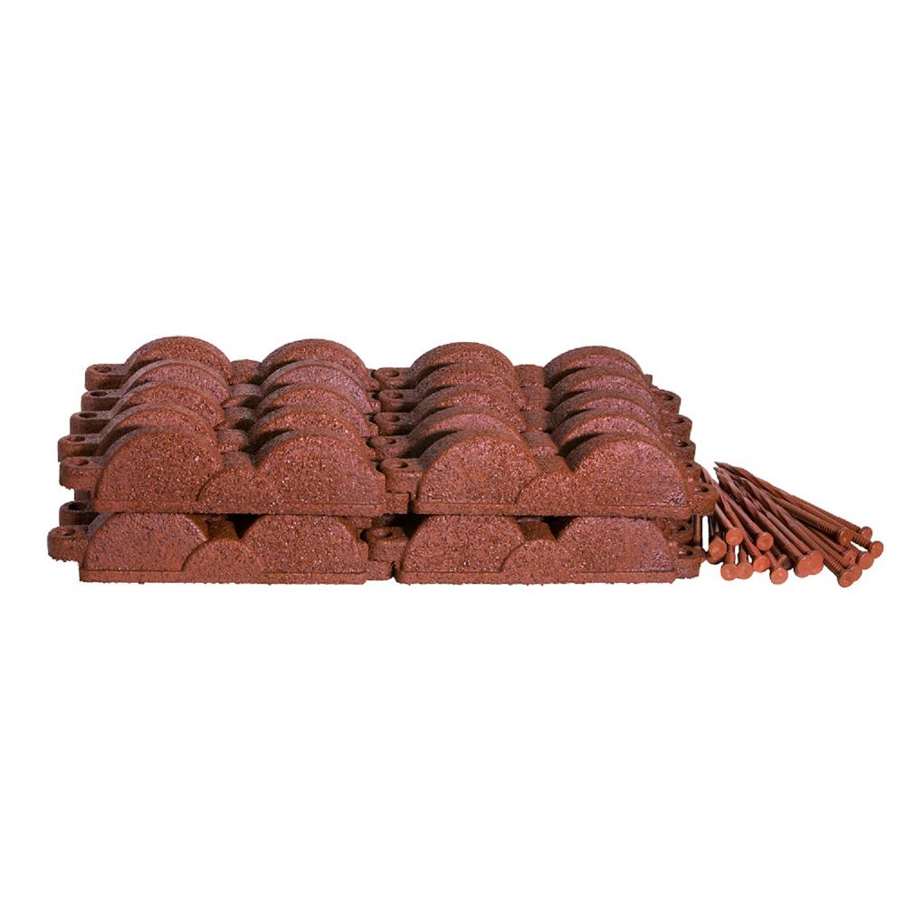 Valley View Industries 20 ft., 12 in. Pieces Dark Brown Rubber Edging - Super Arbor
