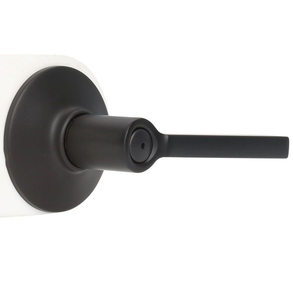 Latitude Matte Black Privacy Bed/Bath Door Lever - Super Arbor
