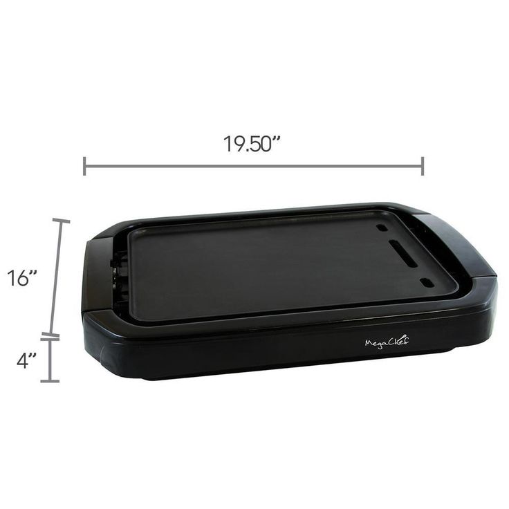 165 sq. in. Black Reversible Indoor Grill and Griddle