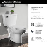 Cadet 2-Piece 1.6 GPF Tall Height Pressure-Assisted Elongated Toilet in White, Seat Not Included - Super Arbor