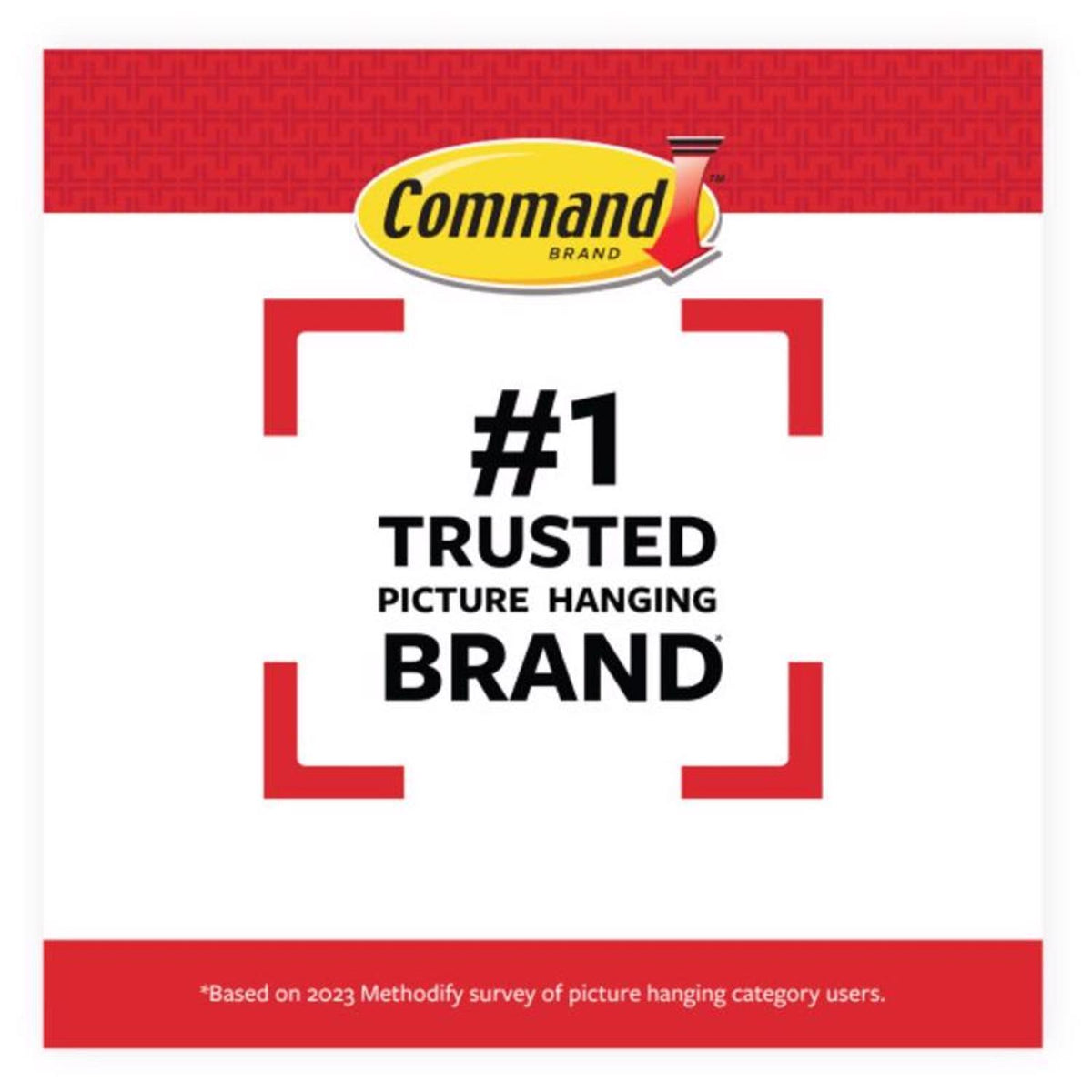 3M Command White Large Picture Hanging Strips, 16 lb Hold, 8 Pack (4 Pairs)