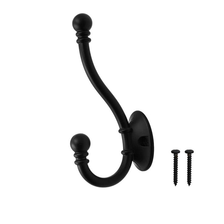 Matte Black Decorative Coat and Hat Hook