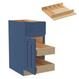 Home Decorators Collection Grayson 15 in. W x 24 in. D x 34.5 in. H Assembled Plywood Base Kitchen Cabinet in Mythic Blue with 2ROT Cutlery LH