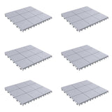 Pure Garden 11.5 in. x 11.5 in. Grey Outdoor Interlocking Diamond Pattern Polypropylene Patio and Deck Tiles (Set of 30)