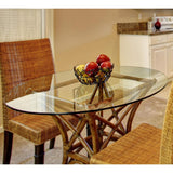 24 in. x 48 in. Clear E-Oval (Elliptical) 1/2 in. Thick Glass Table Top 1 in. Beveled Tempered Glass - Super Arbor
