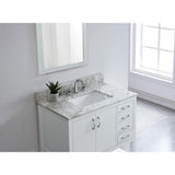 37 in. W x 22 in. D x .75 H Granite Vanity Top in Glacier White with White Basin - Super Arbor