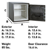 1.23 cu. ft. Fireproof Safe with Digital Keypad - Super Arbor