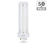 200W Equiv PL CFLNI Triple Tube 4-Pin Plug-in GX24Q-4 Base Compact Fluorescent CFL Light Bulb, Cool White 4100K(50-Pack)