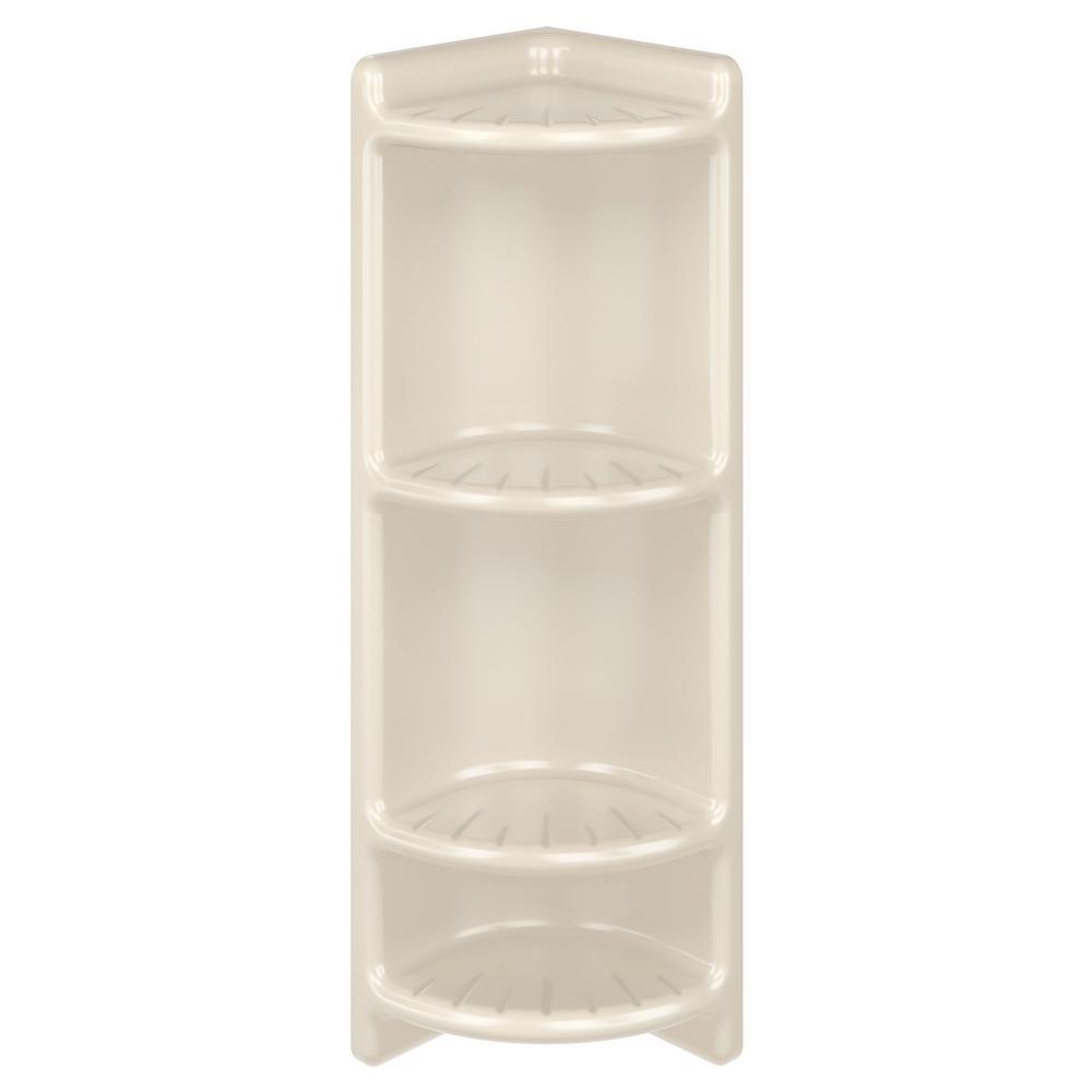 4-Shelf Corner Caddy in Dove White - Super Arbor