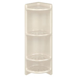 4-Shelf Corner Caddy in Dove White - Super Arbor