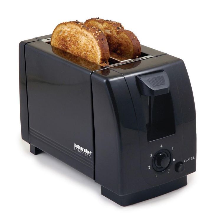 2-Slice Black Wide Slot Toaster