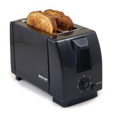 2-Slice Black Wide Slot Toaster