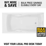 EverClean 72 in. Acrylic Rectangular Drop-in Whirlpool Bathtub in White - Super Arbor