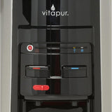 3-5 Gal. Hot/Room/Cold Temperature Top Load Water Cooler Dispenser with Kettle Feature in Stainless Steel/Black