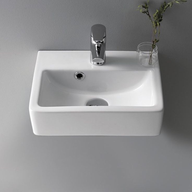 Nameeks Mini Wall Mounted Bathroom Sink in White
